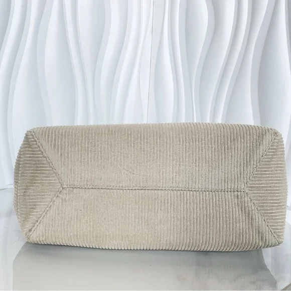 Miu Miu Beige Corduroy Top Handle Tote Bag - Picture 6 of 12
